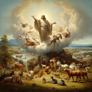 24. A Boh povedal: „Nech zem zrodí živé bytosti, podľa svojich druhov: dobytok, plazy a divoké zvieratá na zemi, podľa svojich druhov.“ A stalo sa tak.