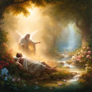 21. A Hospodin Bôh spustil na Adama tvrdý spánok, a tak spal. A vzal jedno z jeho rebier a jeho miesto vyplnil mäsom.