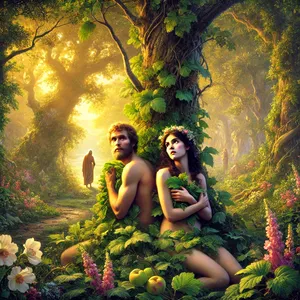 8. Keď počuli hlas Hospodina Boha, ktorý sa prechádzal v záhrade v chladnom vánku dňa, muž a jeho žena sa skryli pred tvárou Hospodina Boha medzi stromy v záhrade.