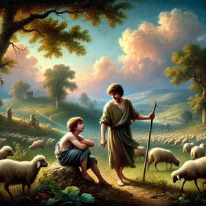 2. Potom porodila aj jeho brata Ábela. Ábel sa stal pastierom oviec, Kain sa stal roľníkom.