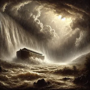 12. A dážď padal na zem štyridsať dní a štyridsať nocí.