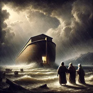 13. V ten istý deň vošiel do korábu Nóach, Sem, Chám a Jefet, synovia Nóachovi, a Nóachova žena a tri ženy jeho synov s nimi,