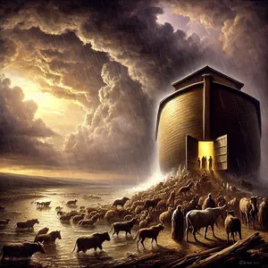 16. A čo prišlo, prišlo samec a samica zo všetkého tela, ako mu prikázal Boh. Potom Hospodin zavrel za ním dvere.