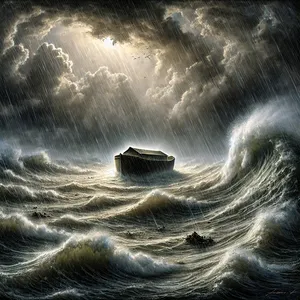 17. Potopa trvala štyridsať dní na zemi. Vody pribúdali a zdvihli koráb, takže sa vznášal vysoko nad zemou.