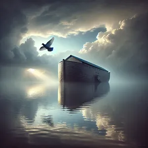 12. Čakal ešte ďalších sedem dní a vypustil holubicu, ale tá sa už k nemu nevrátila.