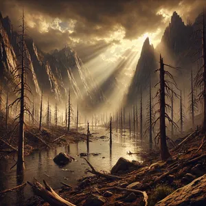 5. Vody ustupovali až do desiateho mesiaca; v desiatom mesiaci, prvého dňa mesiaca, sa ukázali vrcholky vrchov.