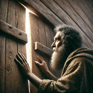 6. Po štyridsiatich dňoch otvoril Noach okno korába, ktoré urobil,