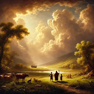 1. Boh požehnal Noacha a jeho synov a povedal im: Ploďte a množte sa a naplňte zem.