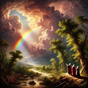 14. A keď zahalím zem oblakom a oblúk sa objaví v oblakoch,